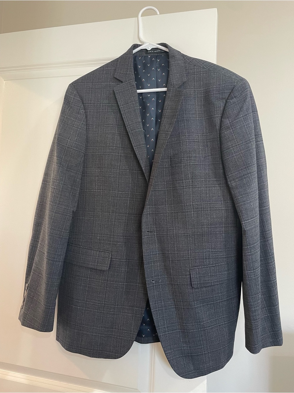 Perry Ellis Gray Windowpane Blazer